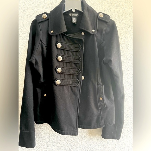 Self Esteem Jackets & Coats Black Military Coat Poshmark